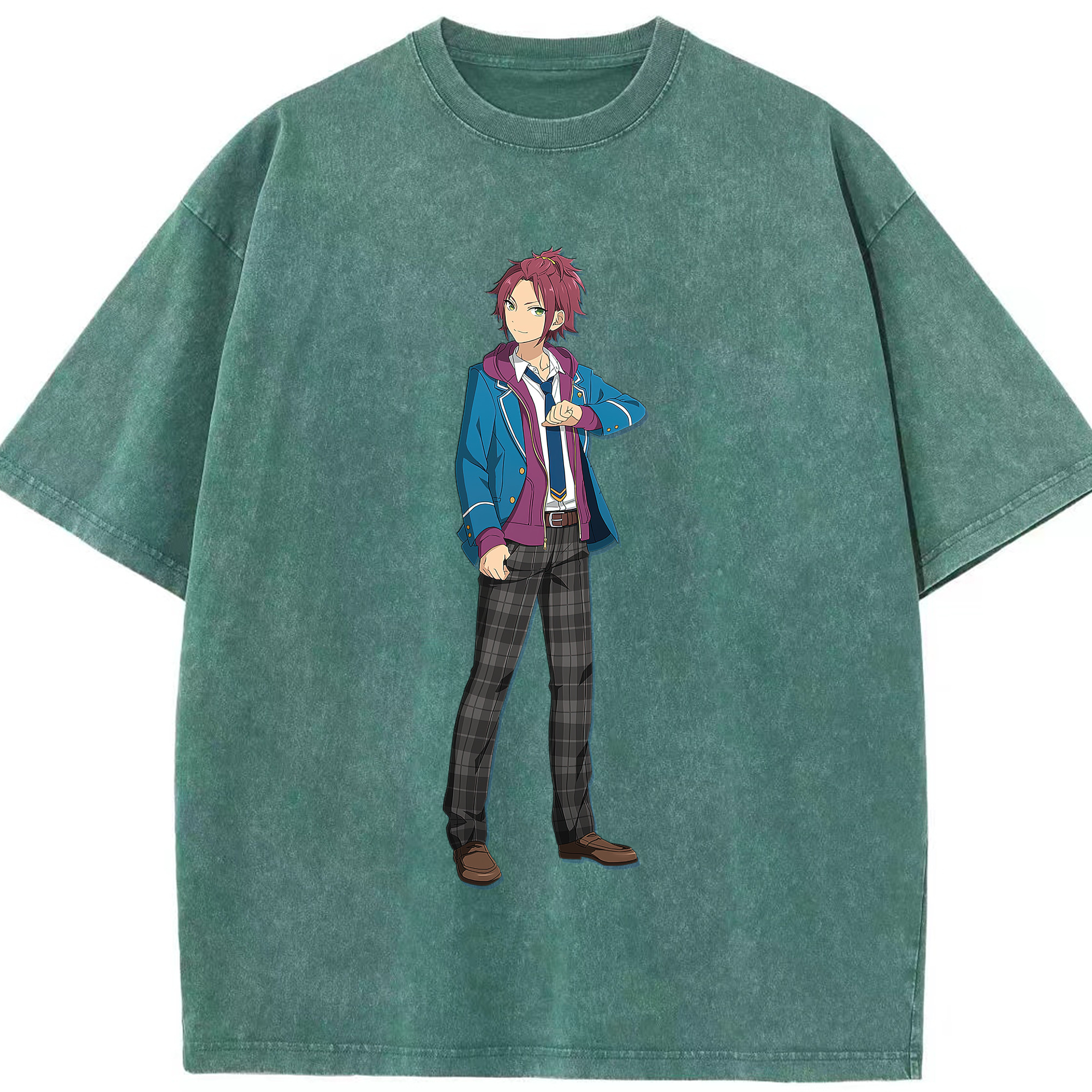（画像用） あんさんぶるスターズ! Ensemble Stars 綿100% ヴィンテージ風 半袖Tシャツ（フロントプリント）